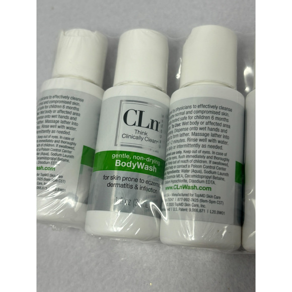 CLn Body Wash Eczema Psoriasis & Rosacea Care - Moisturizing Wash, 6 OUNCES! - Picture 3 of 3